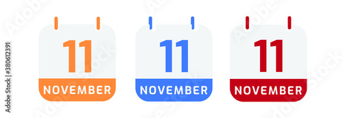 11 november calendar vector design photo