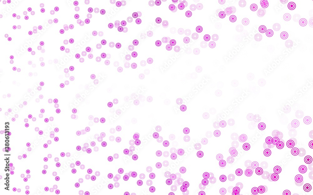 Light Pink vector pattern with spheres.