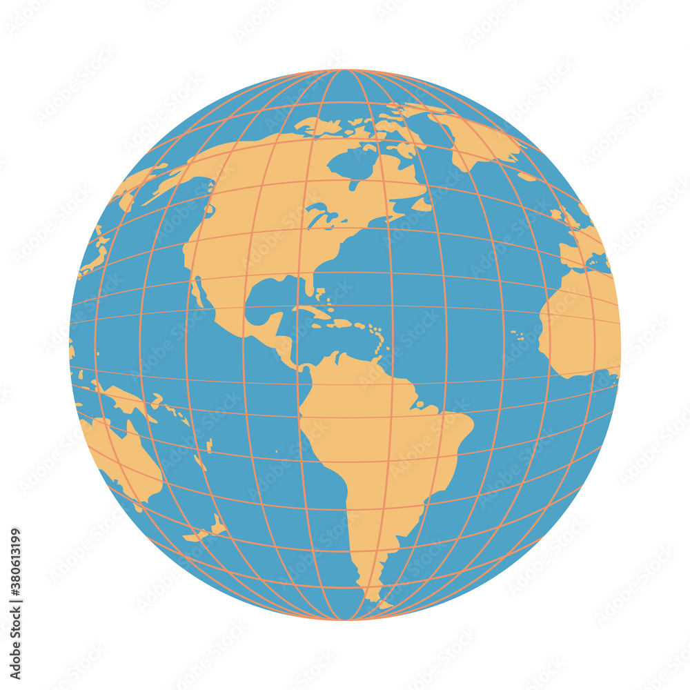 world earth map isolated icon