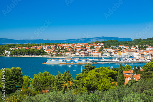 Panoramic view of town of Cres on the island of Cres in Croatia © ilijaa