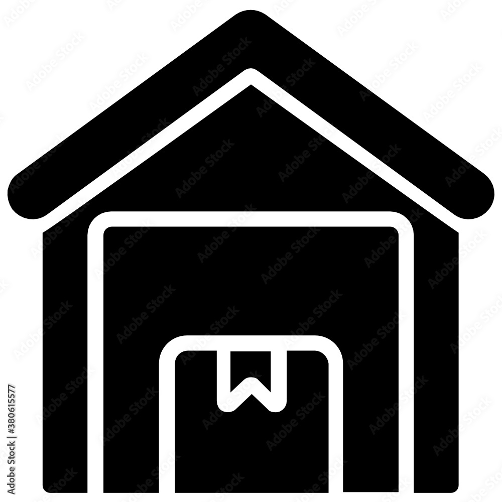A trendy flat icon of shed, warehouse vector
A trendy flat icon of shed, warehouse vector