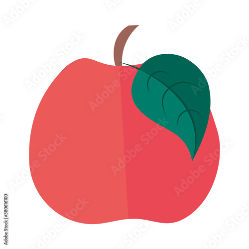 apple fruit fresh harvest nature flat icon style
