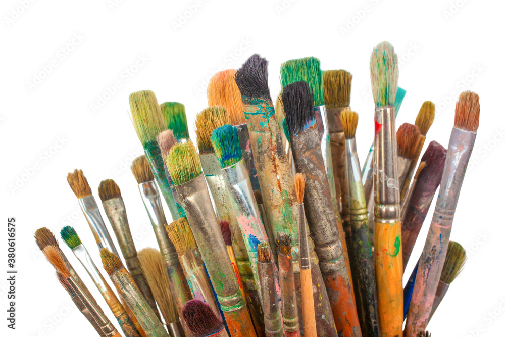 Fototapeta premium Paintbrushes on White Background