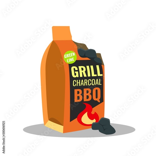 The pile of hot wooden embers isolated on white background.