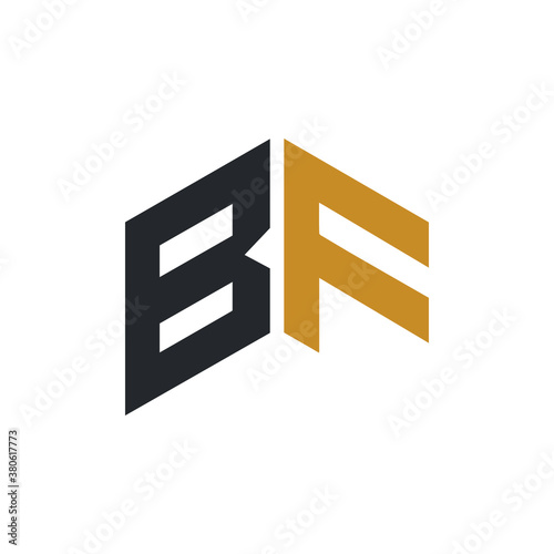 Initial letter bf or fb logo design templates photo