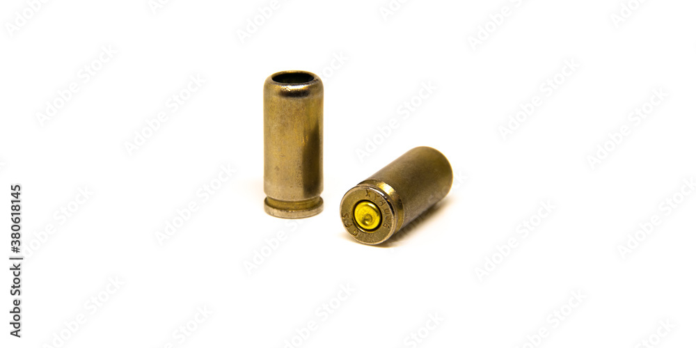 Bullet for pistol on white isolated background Bullet for pistol on white isolated background