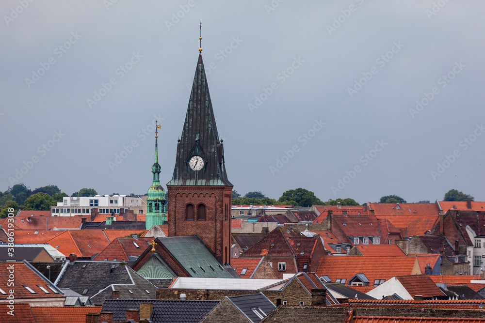 a view overlooking a danish city