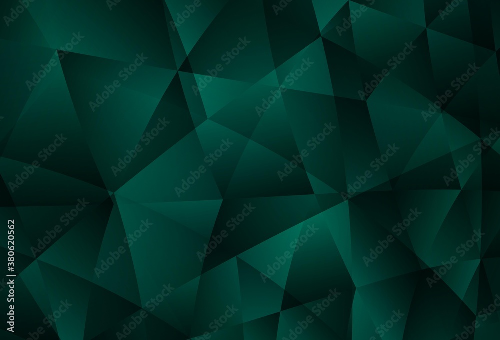 Dark Green vector triangle mosaic background. Dark Green vector triangle mosaic background.