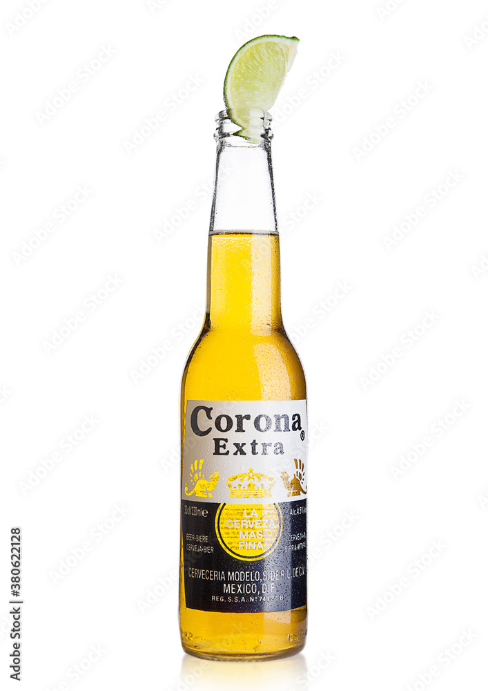 LONDON, UNITED KINGDOM NOVEMBER 04, 2016 Bottle of Corona Extra Beer