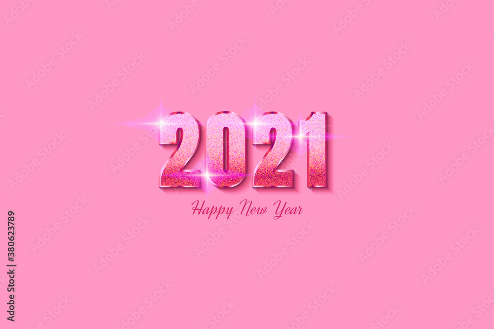 2021 Happy new year background poster.New year 2021
