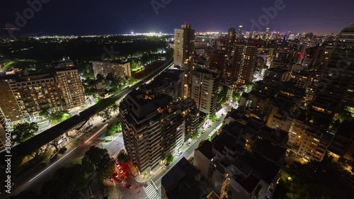 Night timelapses in the neighberhood, Buenos Aires, Argentina photo