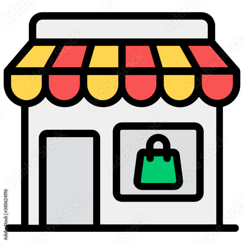 
Style of shop vector, flat icon 
