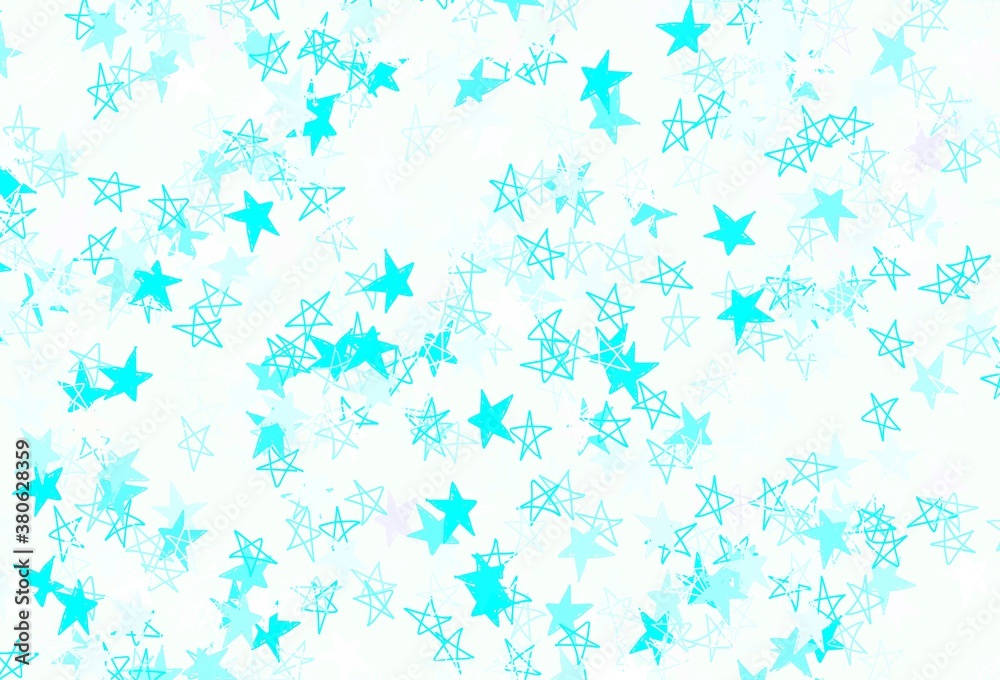 Light BLUE vector template with sky stars. Light BLUE vector template with sky stars.