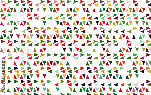 Fototapeta Naklejka Na Ścianę i Meble -  Light Multicolor, Rainbow vector background with triangles. Triangles on abstract background with colorful gradient. Pattern for busines ad, booklets, leaflets