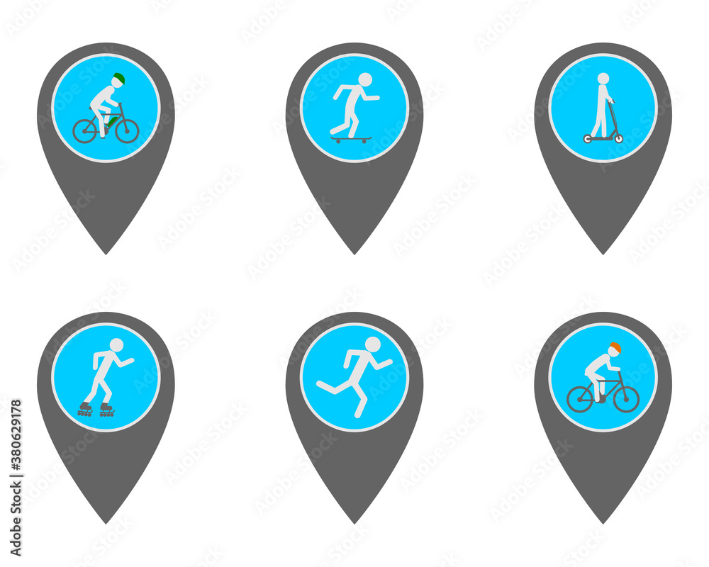 Pins mit Symbolen zum Reisen Pins mit Symbolen zum Reisen