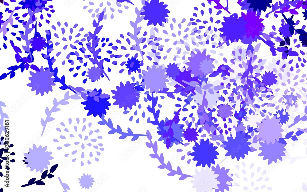 Light Blue, Red vector elegant background with flowers Light Blue, Red vector elegant background with flowers