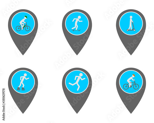 Free Download Pins mit Symbolen zum Reisen - GFXLoad