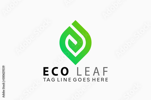Free Download Letter E Eco Green Leaf Creative Logo Design Vector Illustration - GFXLoad