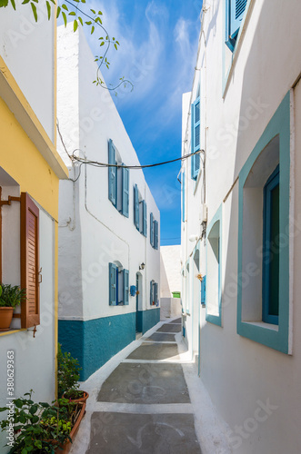 Nikia Village street view in Nisyros Island