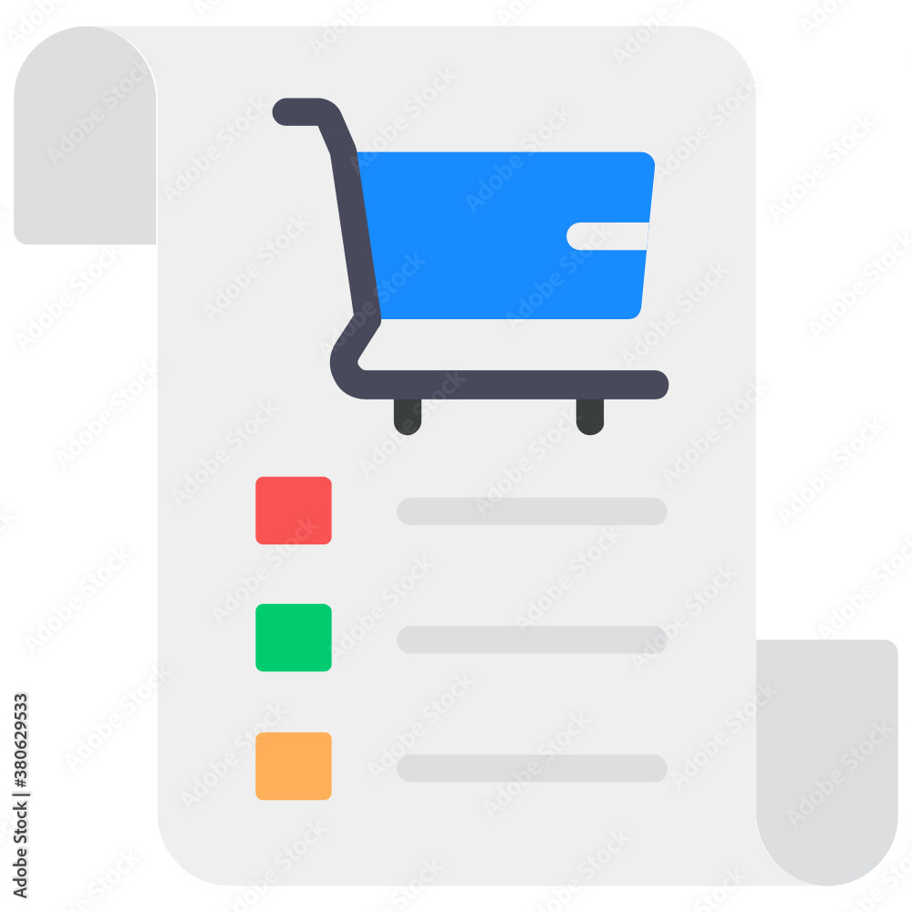 Shopping list vector in trendy flat style
Shopping list vector in trendy flat style