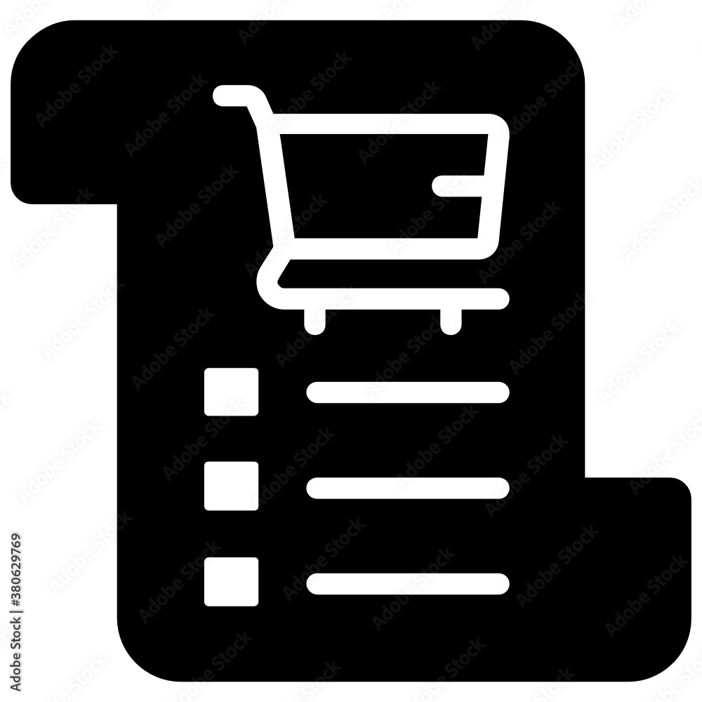 Shopping list vector in trendy flat style
Shopping list vector in trendy flat style