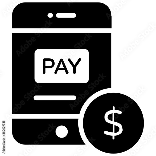  Trendy flat vector of mobile payment 