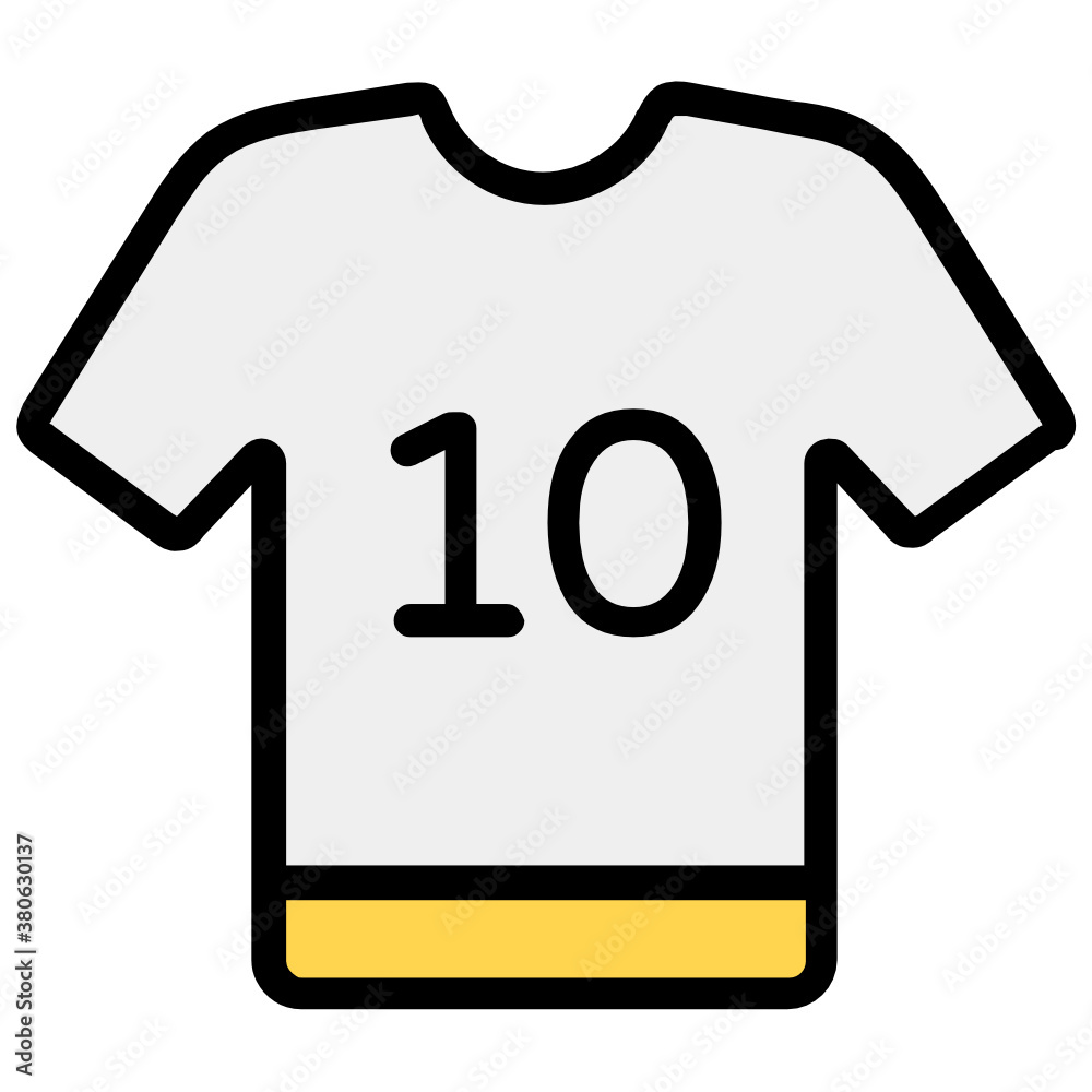 Sports shirt icon in modern flat style
Sports shirt icon in modern flat style