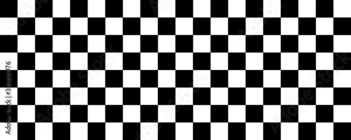 Checked flag pattern. Black and White background. Racing, race flag. Mosaic square. Checkerboard print. Pixel raster. Flat vector squares sign. checker board. Checkered Chequered Flag. Rally sport.