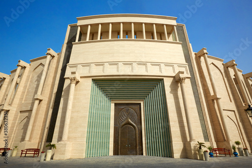 Entrance to arena at Katari Cultural village in Doha photo