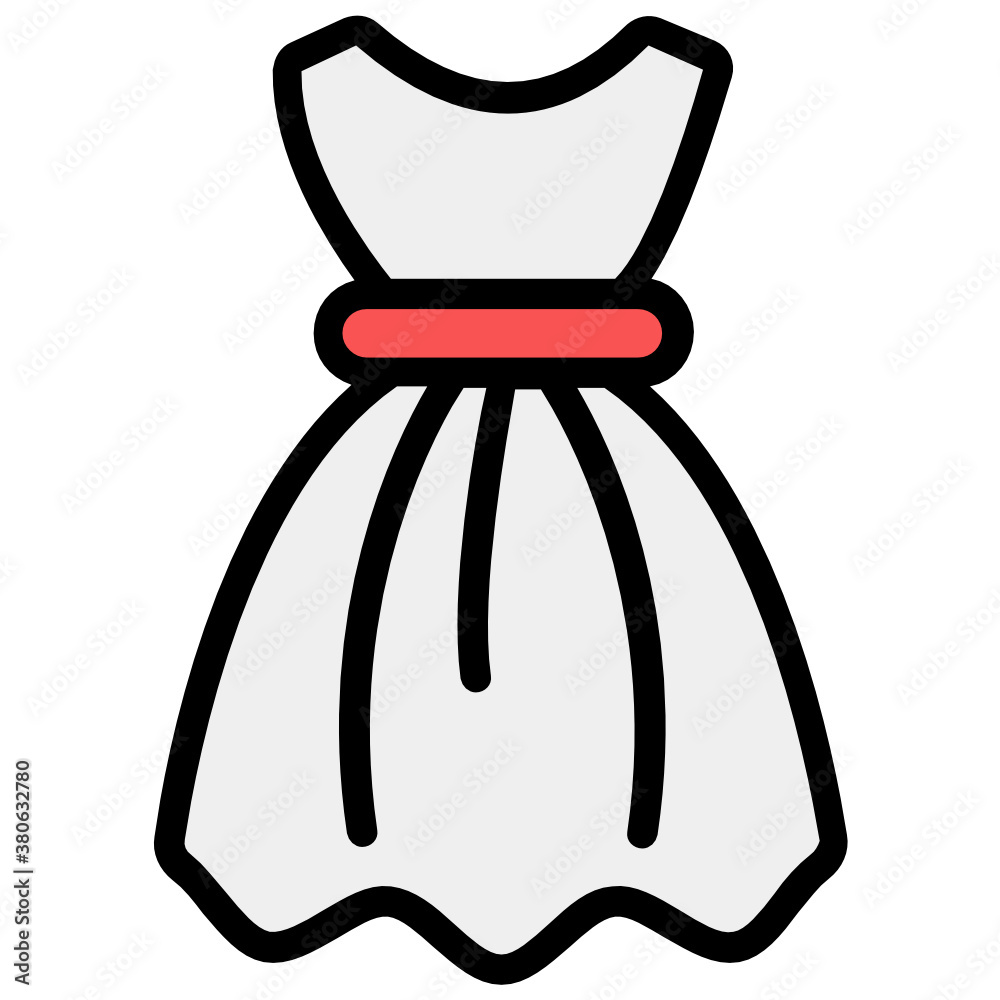 Flat icon of frock, woman fashion apparel
Flat icon of frock, woman fashion apparel