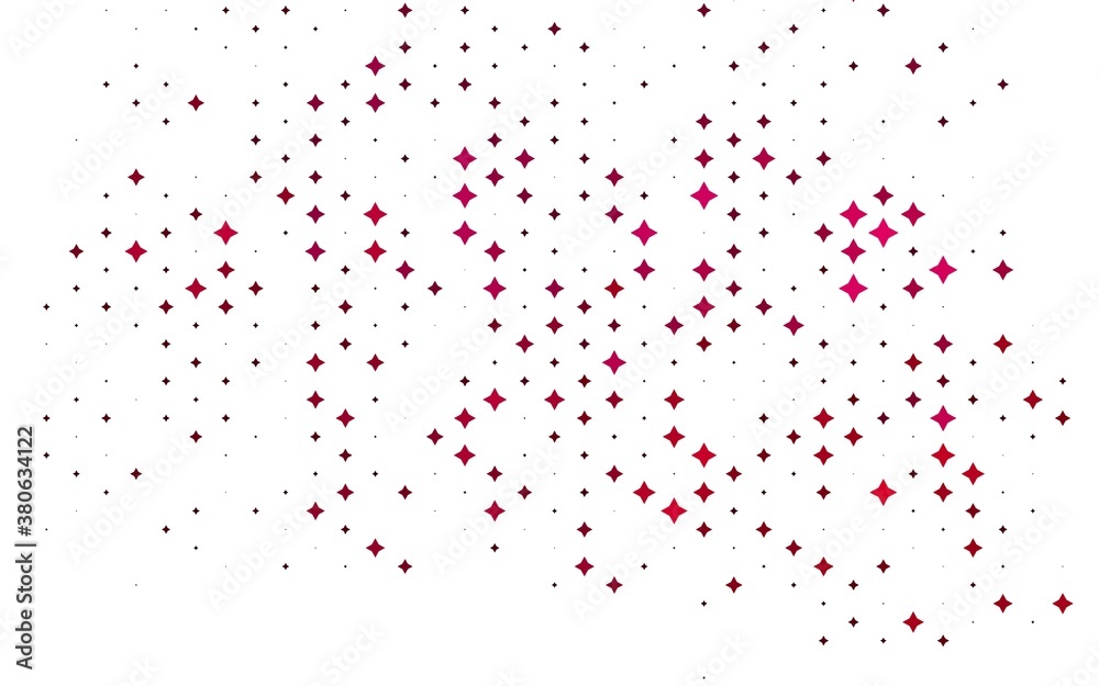 Light Pink vector background with colored stars. Modern geometrical abstract illustration with stars. The pattern can be used for new year ad, booklets.