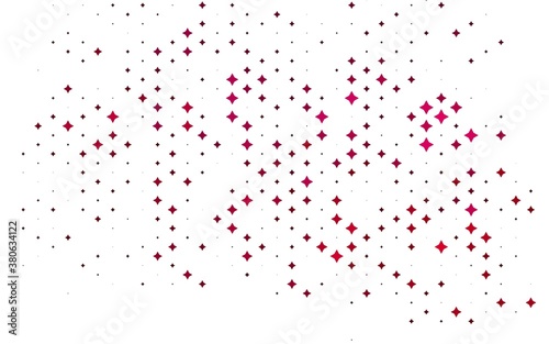 Light Pink vector background with colored stars. Modern geometrical abstract illustration with stars. The pattern can be used for new year ad  booklets.