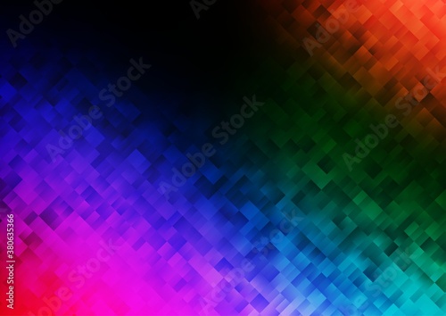 Dark Multicolor  Rainbow vector layout with lines  rectangles. Rectangles on abstract background with colorful gradient. Smart design for your business advert.