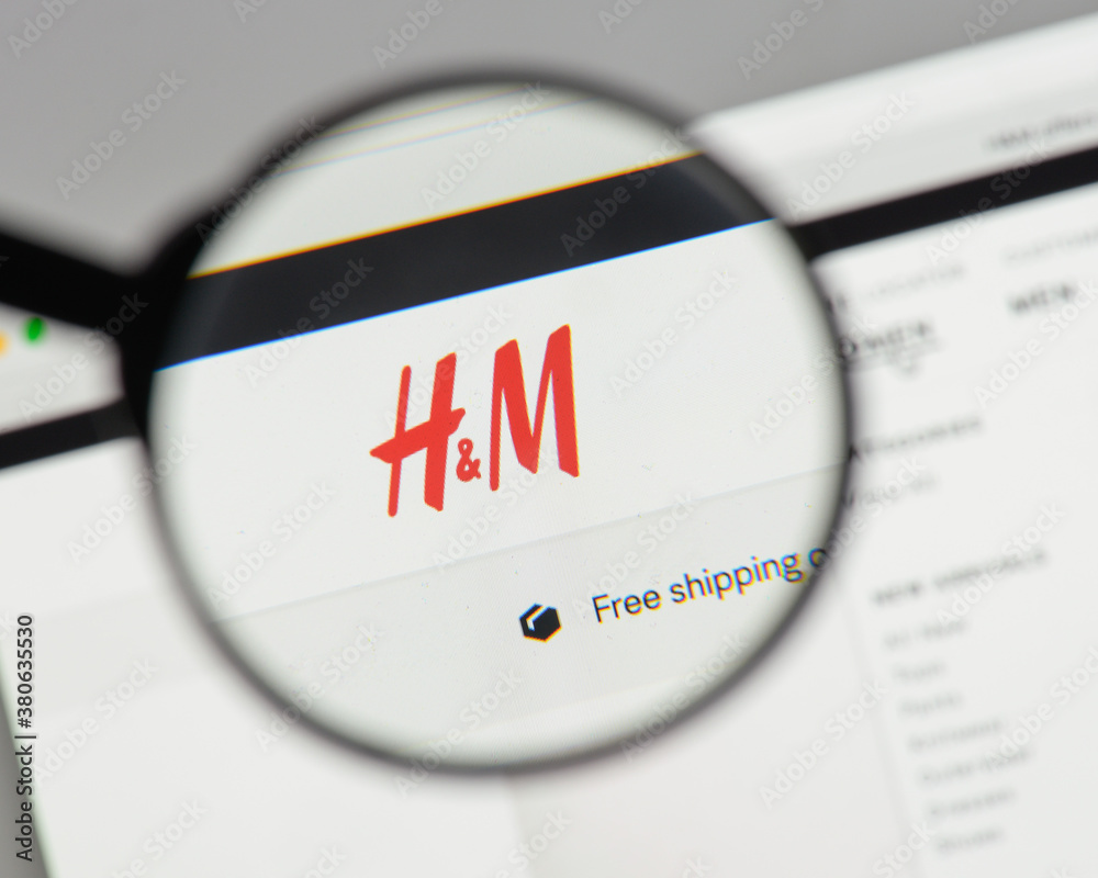 Milan, Italy - August 10, 2017: H&M Hennes & Mauritz logo on the website  homepage. Stock Photo | Adobe Stock