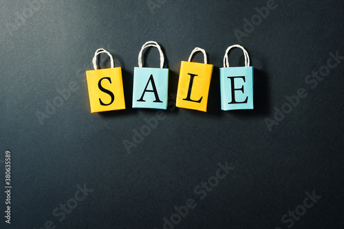 shopping bag with Sale text, year-end sale, 11.11 singles day sa photo