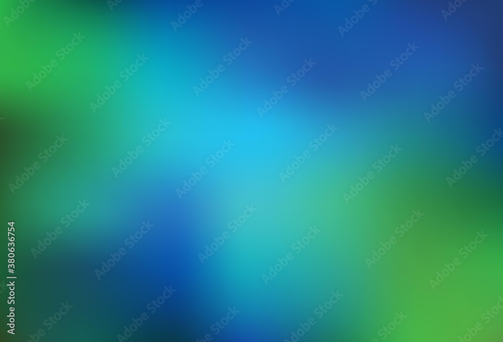 Obraz premium Light Blue, Green vector colorful blur backdrop.