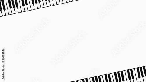 Background white with piano. Vector can be used for banners, posters, power points, templates, slides, etc.