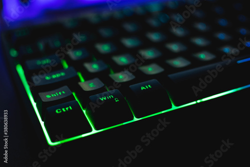 mechanical keyboard with leds and mouse