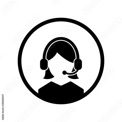 female customer service icon vector