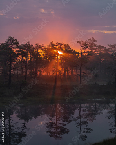 Sunrise in seli bog photo