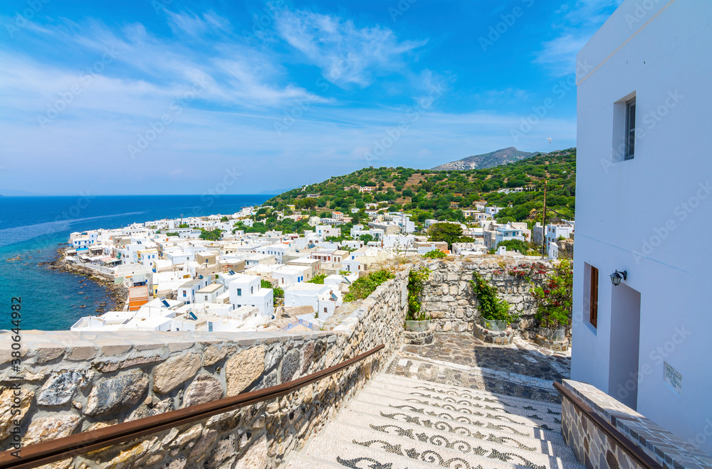 Obraz premium Mandraki Village street view in Nisyros Island. Nisyros Island is populer tourist destination on Aegean Sea.