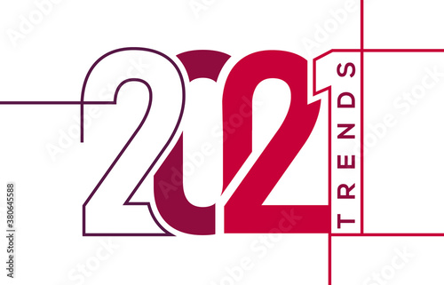 Trends 2021 image on white background 
