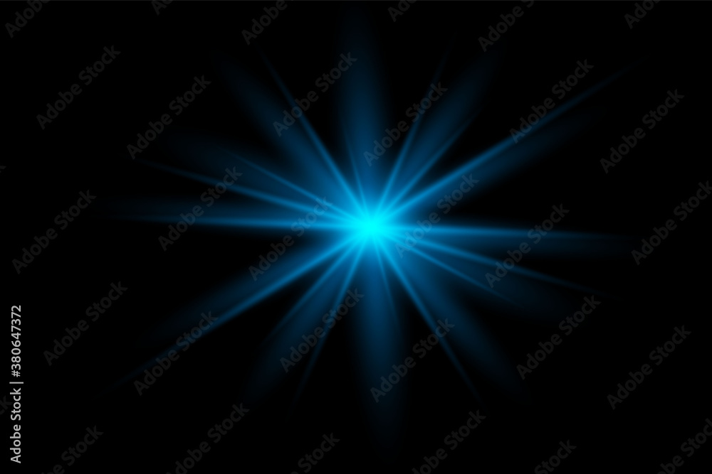 glowing light burst explosion. decoration with ray sparkles