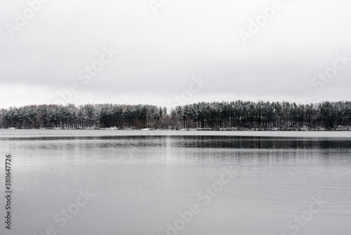 winter lake landscape