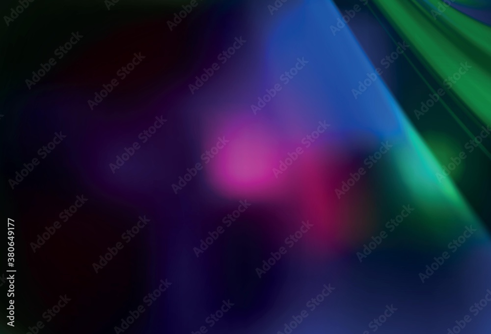 Dark Multicolor vector blurred bright template.