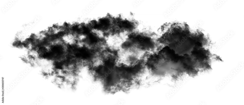 smoke isolated on black background