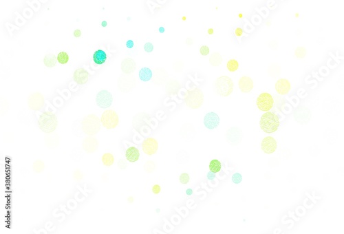 Light Blue, Green vector background with bubbles. © smaria2015