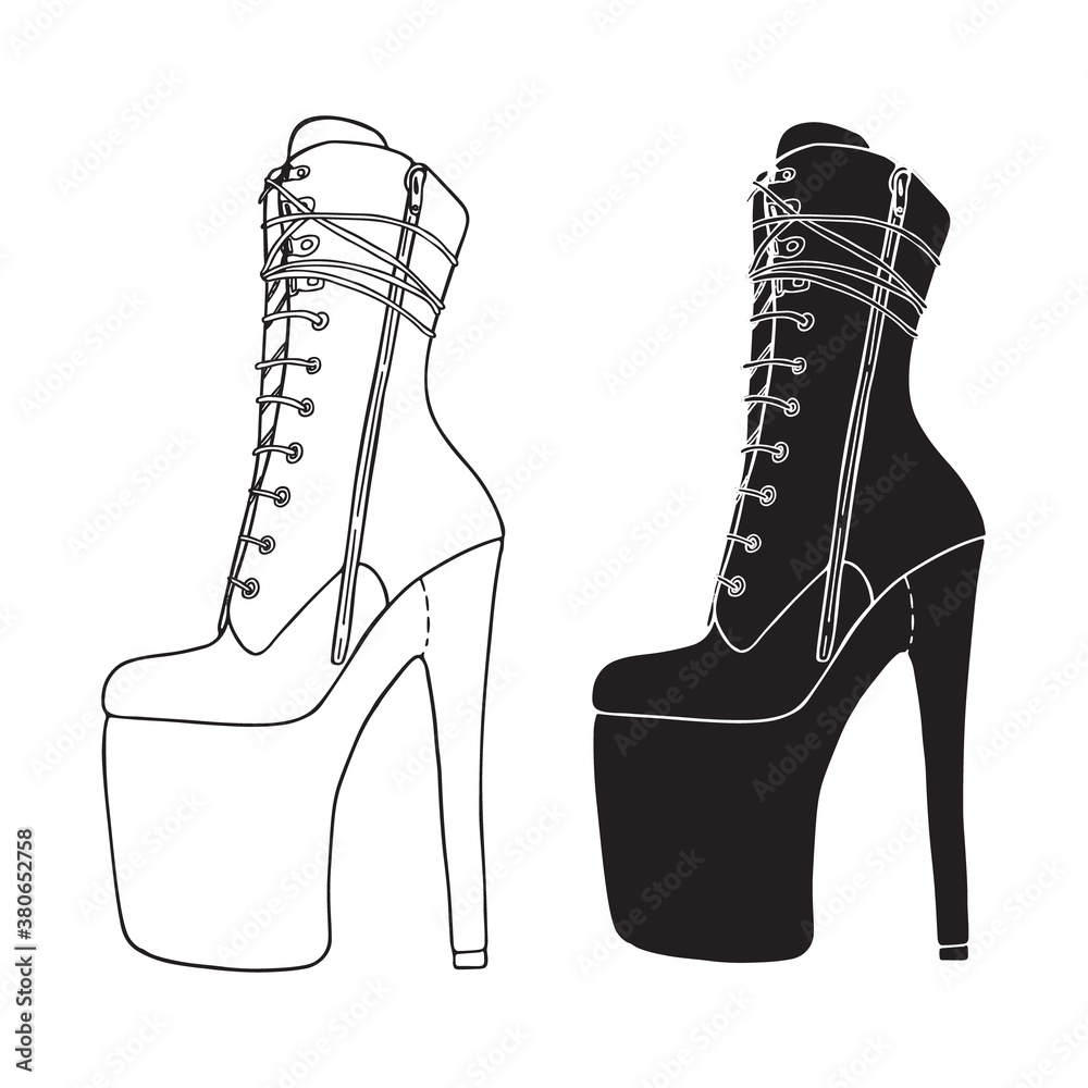 Sexy Pleaser Boots Black Platform Strappy High Heel Pole Dance Shoes -  Milanoo.com