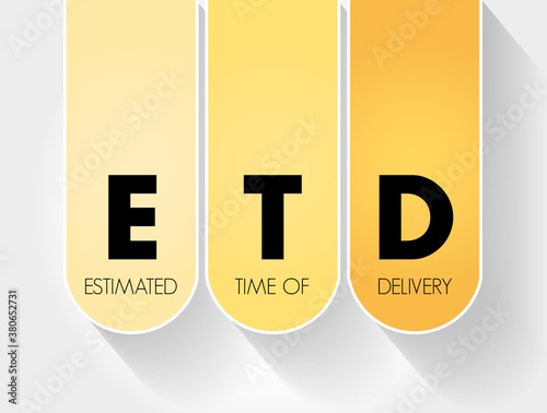 ETD - Estimated Time of Departure acronym, concept background