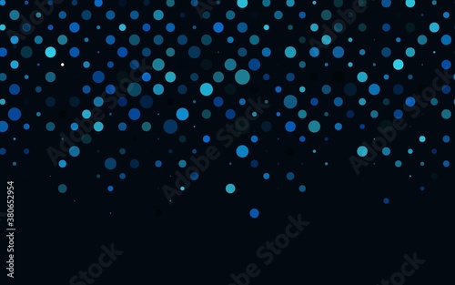 Light BLUE vector template with circles. Blurred bubbles on abstract background with colorful gradient. Pattern for ads, leaflets.
